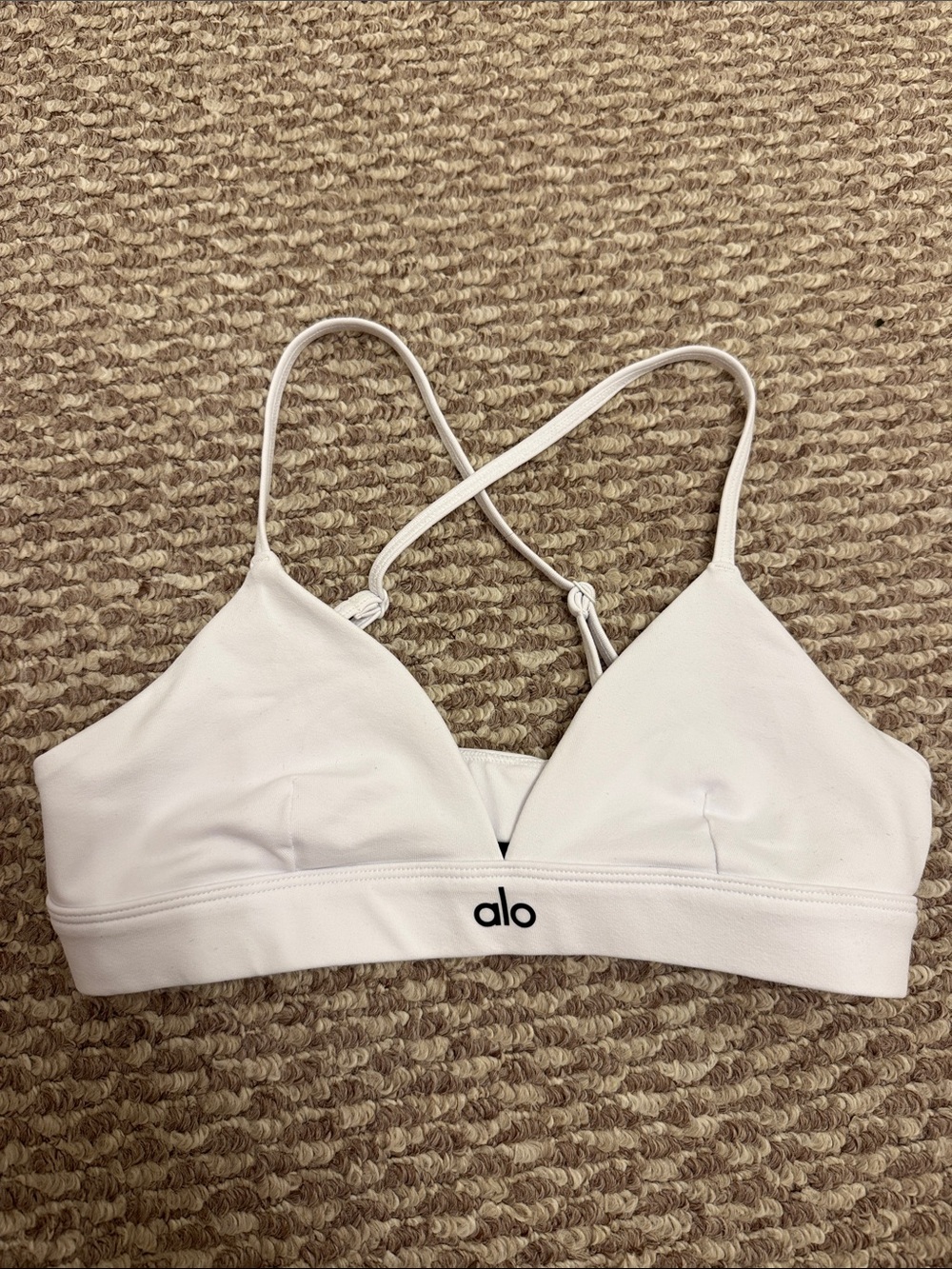 ALO Yoga White Splendor Sports Bra NWOT